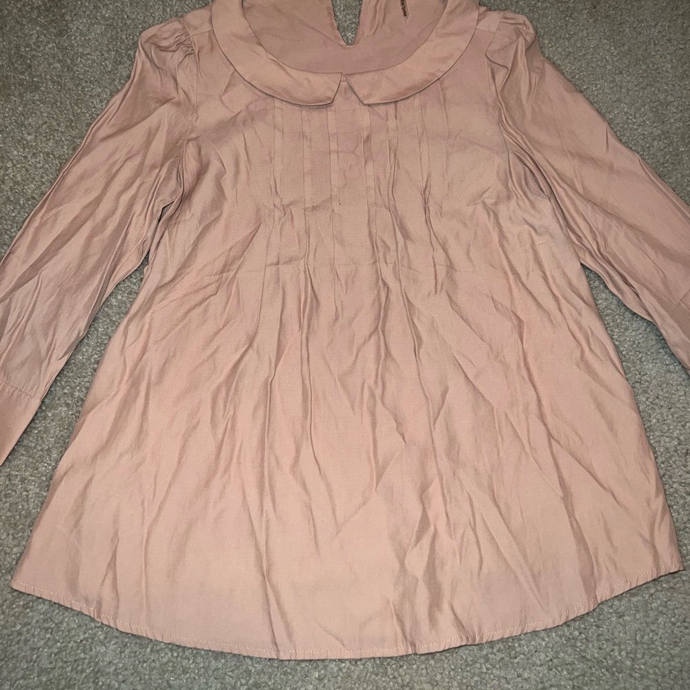 Gammeto Light Brown Long Sleeve top size S - Picture 5 of 10